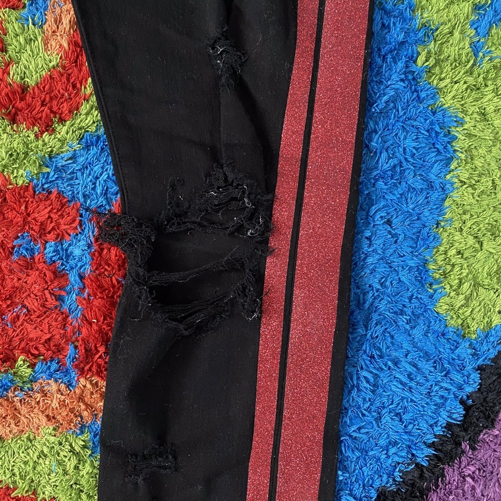 Amiri Glitter Track Jeans Gem